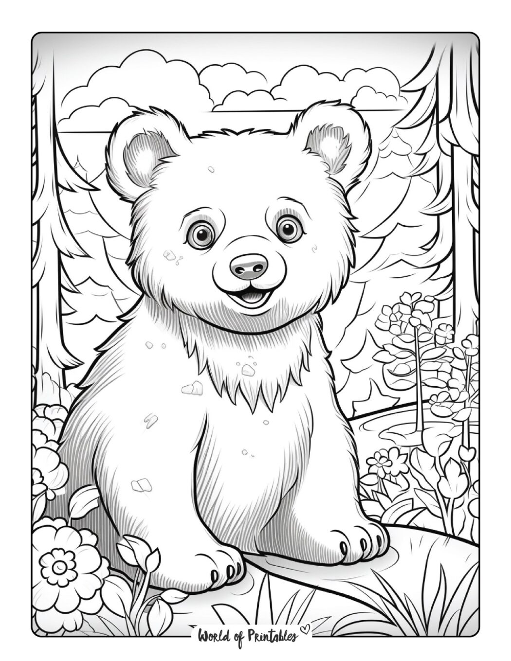 Bear Coloring Pages For Kids & Adults - World of Printables