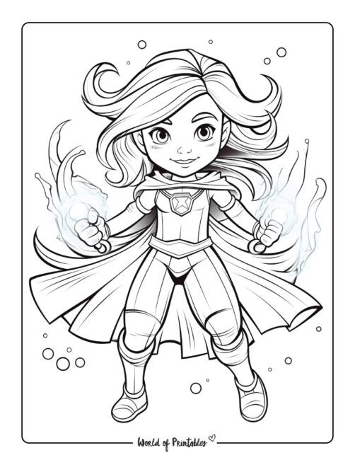 Hero Coloring Page for Kids