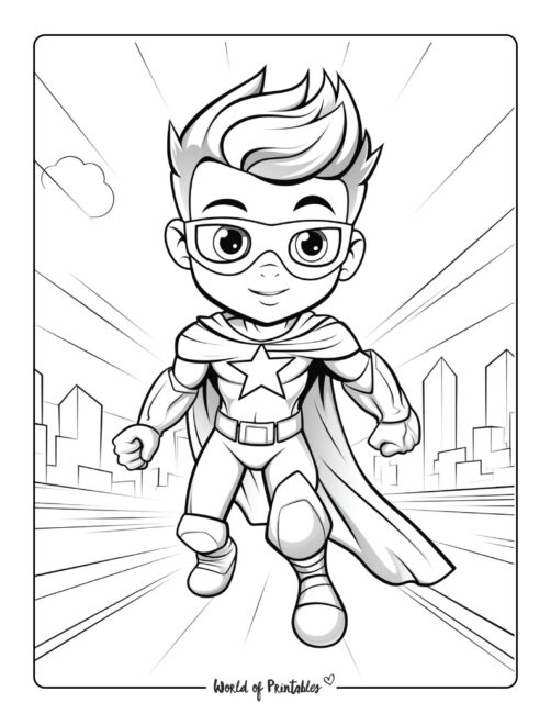 Hero Coloring Pages for Children
