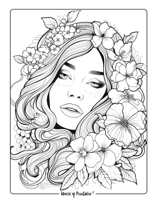 Hippie Coloring Page 12
