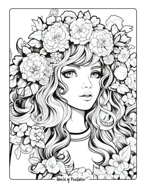 Hippie Coloring Page 17