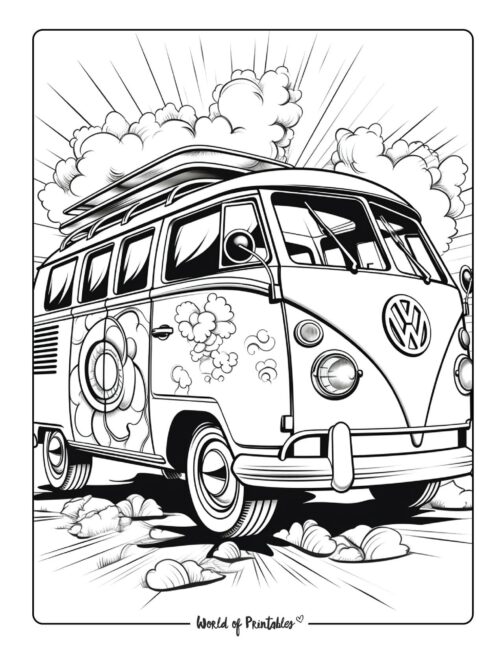 Hippie Coloring Page 20