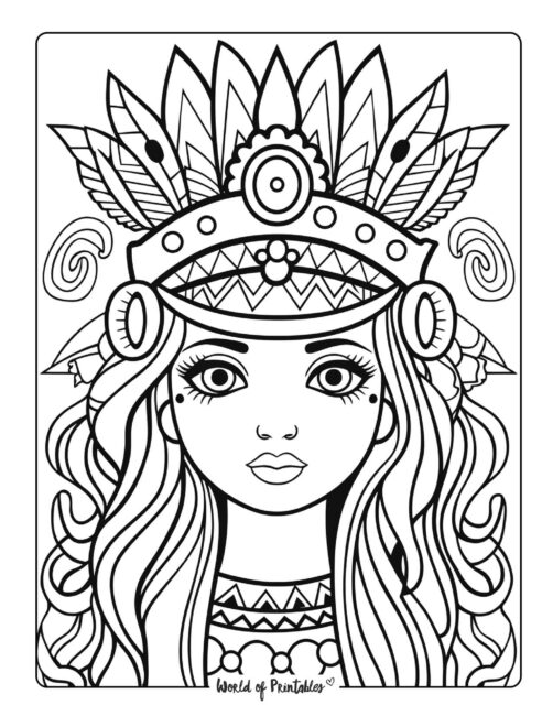 Hippie Coloring Page 33