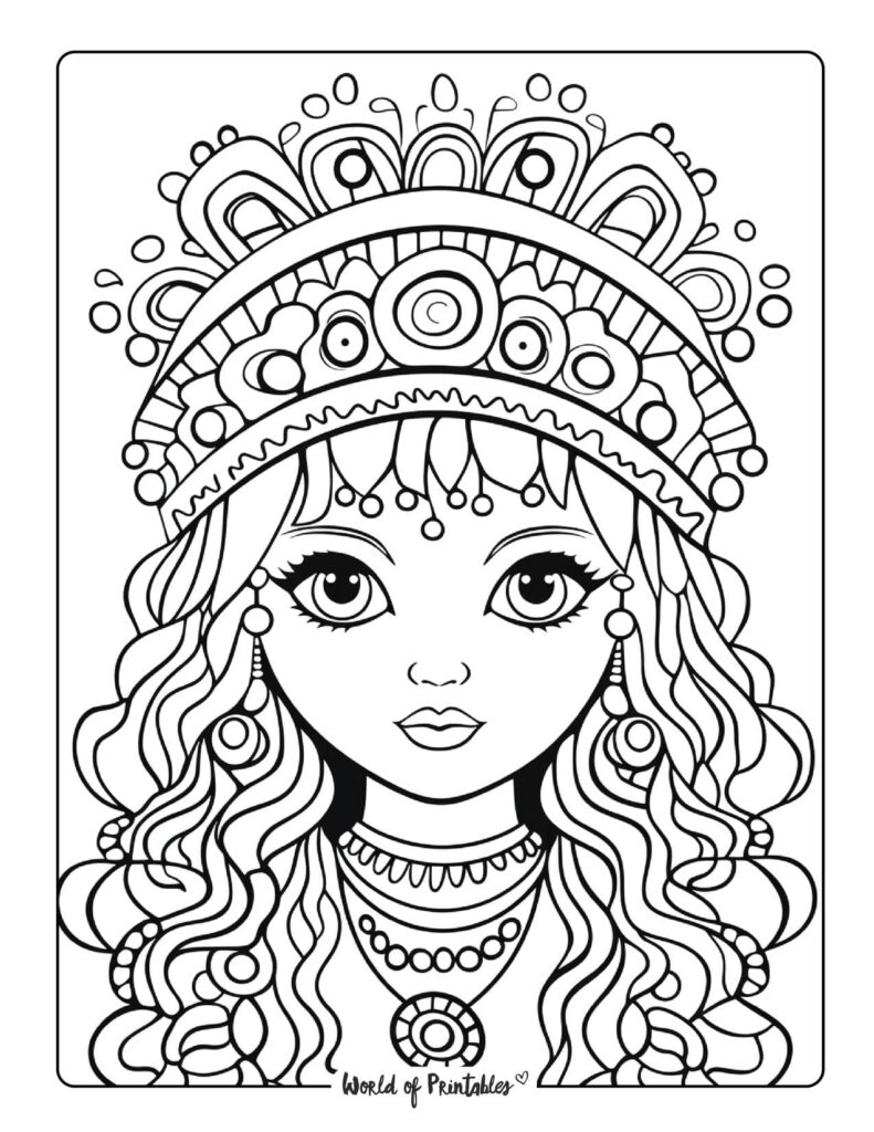 Hippie Coloring Pages - World of Printables