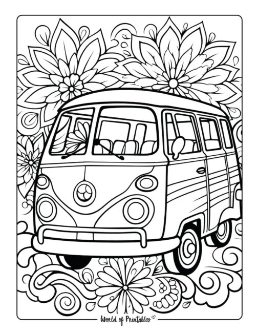 Hippie Coloring Page 35
