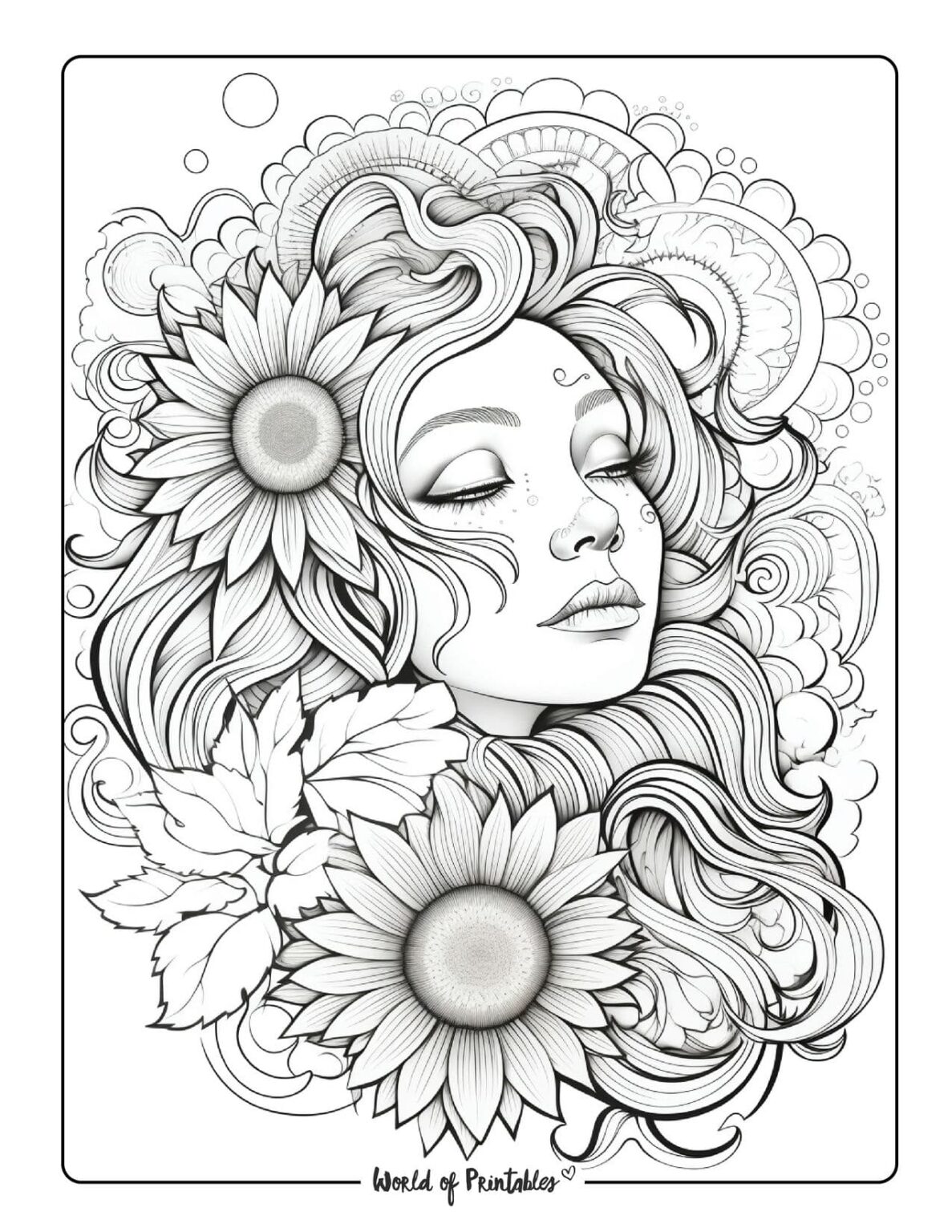 Hippie Coloring Pages World of - Hippie Coloring Page 36 1187x1536