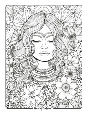 Hippie Coloring Pages - World of Printables