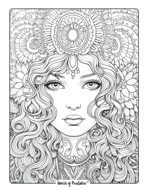 Hippie Coloring Page 39