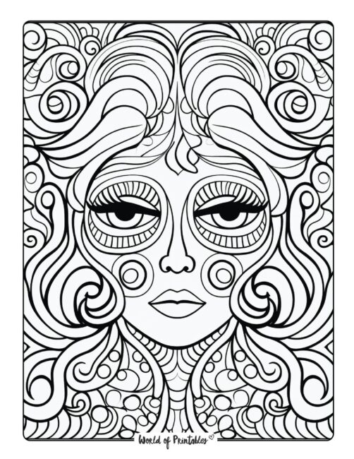 Hippie Coloring Page 8