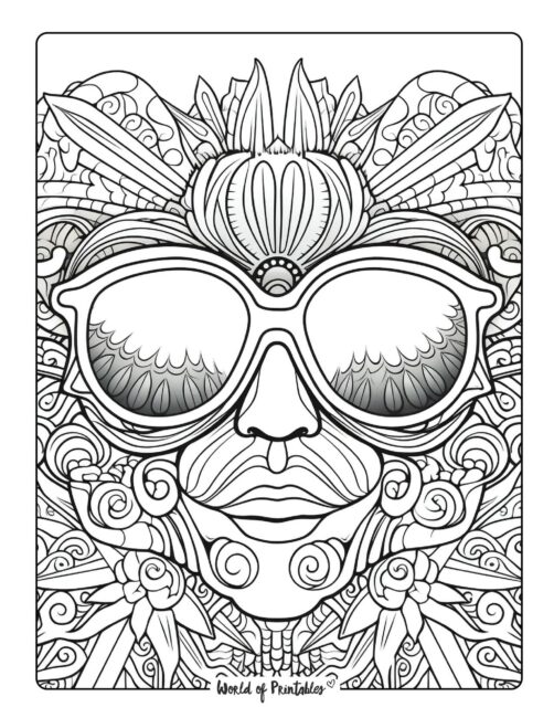 Hippie Coloring Page 9