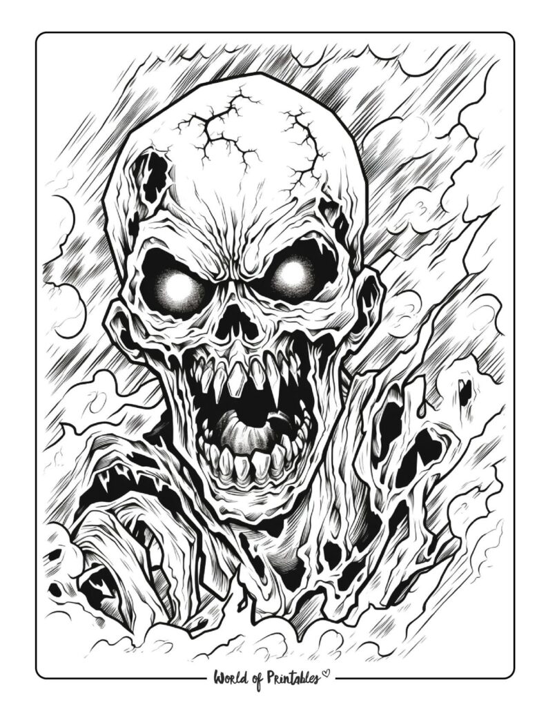 Horror Coloring Pages World of Printables