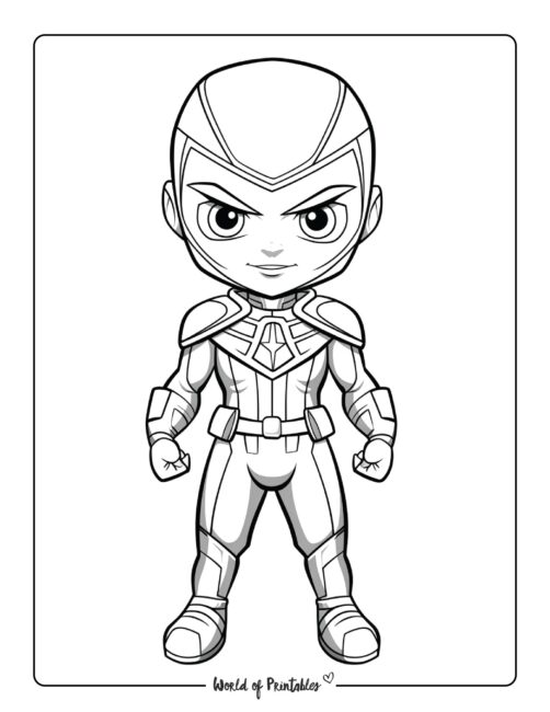 Iconic Hero Coloring Page