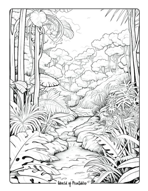 Jungle Coloring Page 4