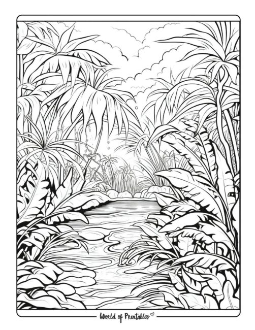Jungle Coloring Page 43