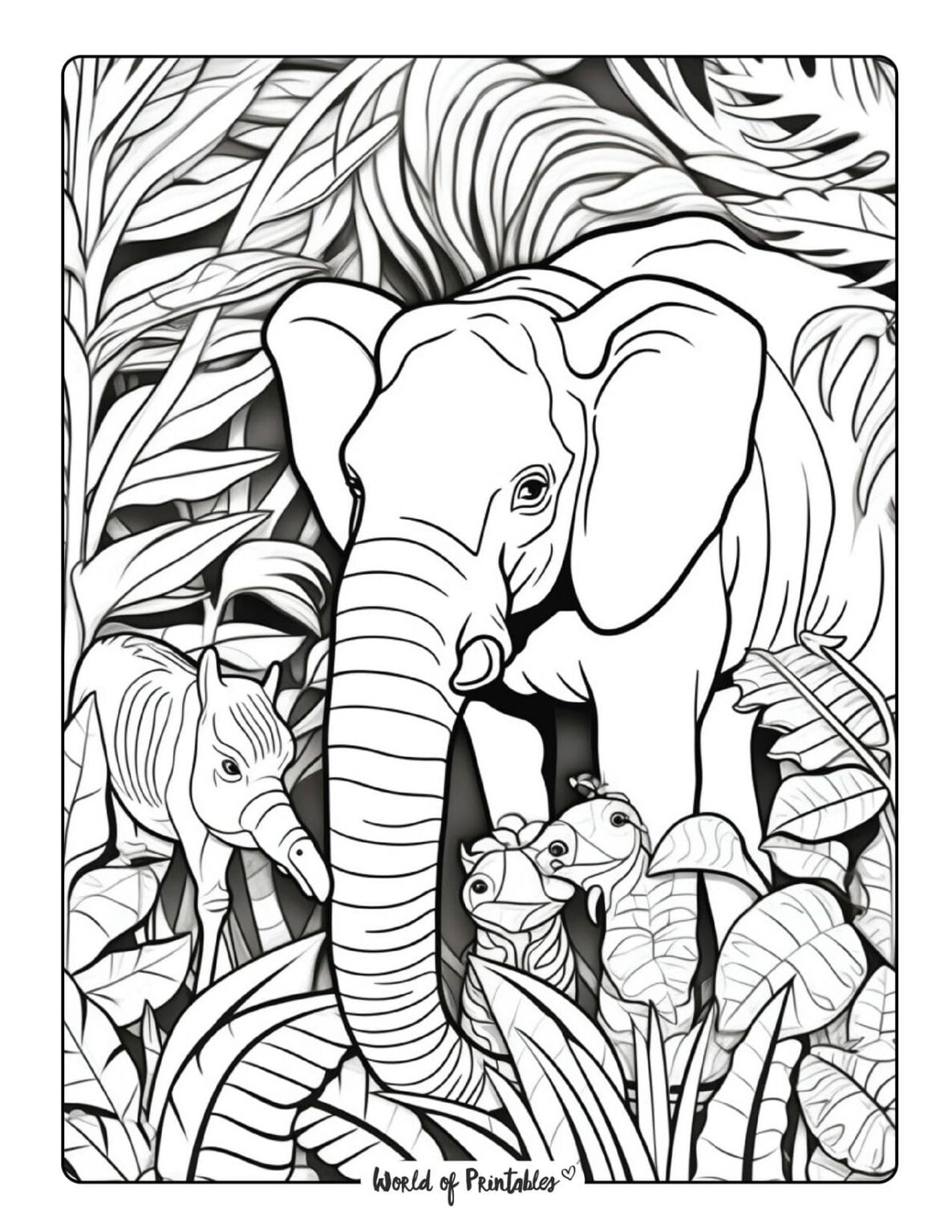 Jungle Coloring Pages - World of Printables