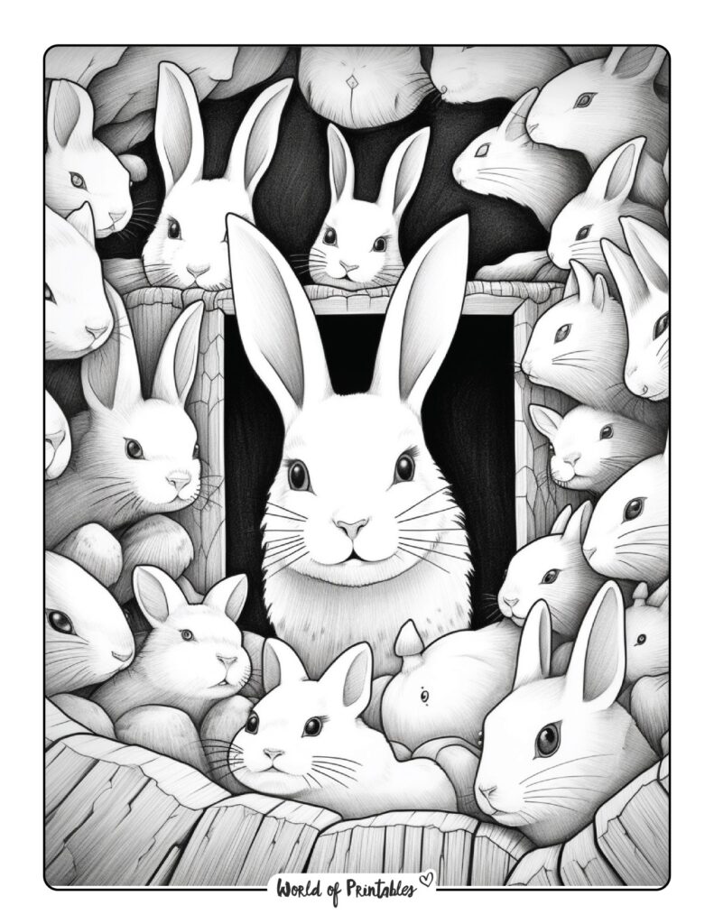 Bunny Coloring Pages - World of Printables