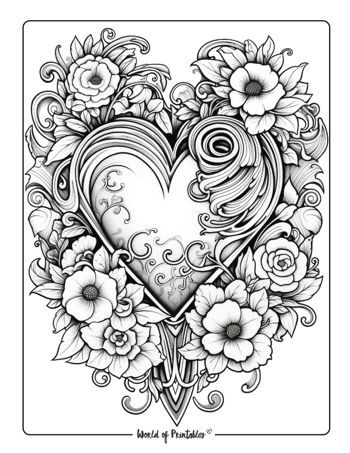 Love Coloring Pages World of Printables