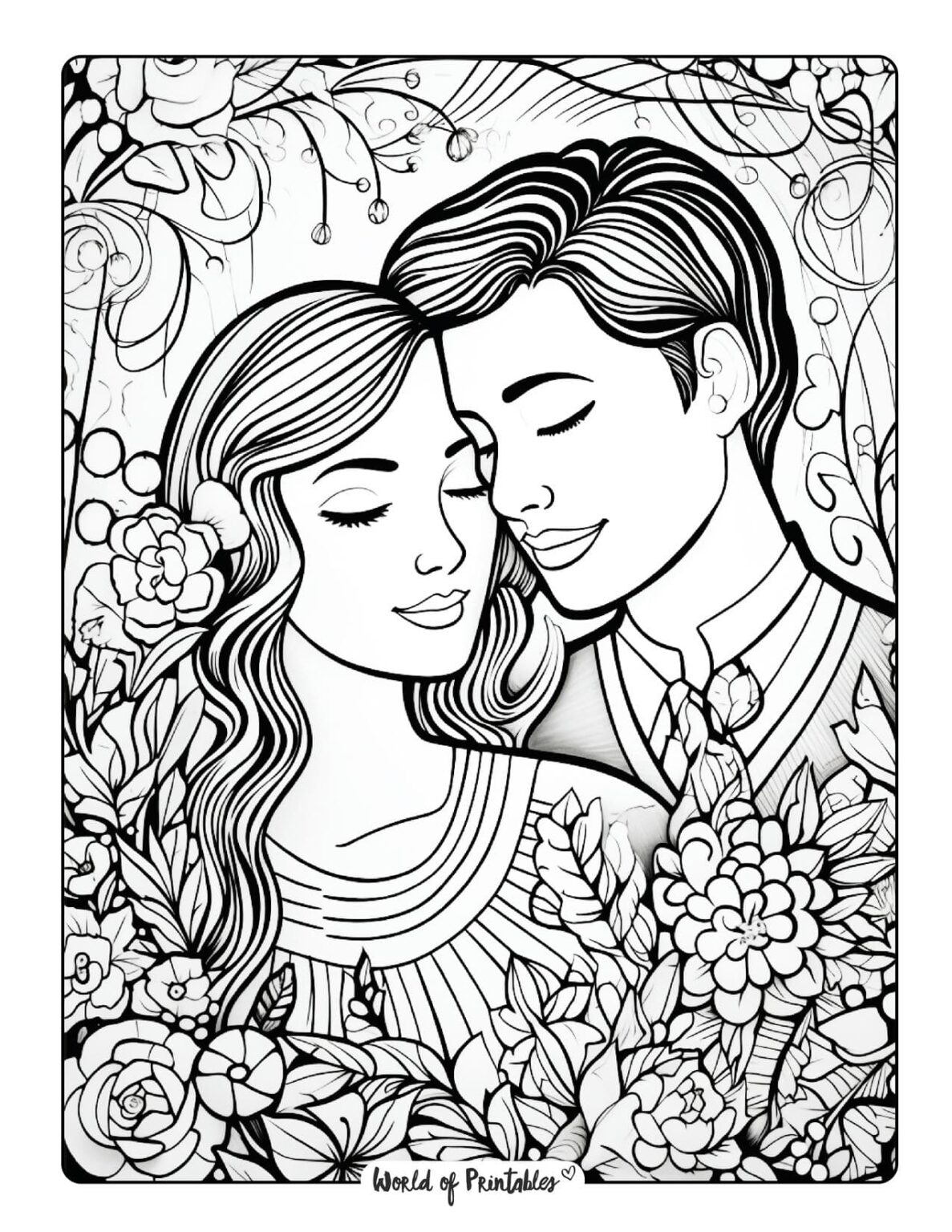 Love Coloring Pages World of Printables