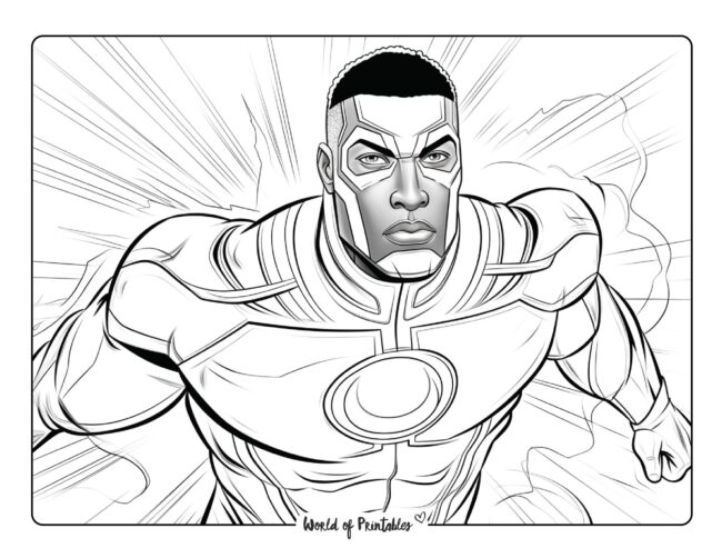 Male Hero Coloring Page
