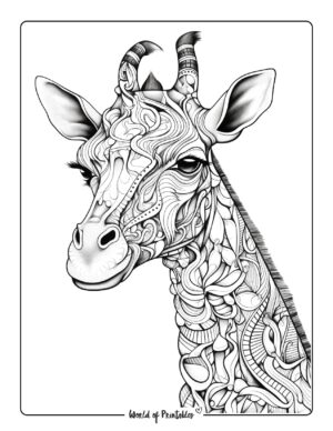 Giraffe Coloring Pages For Kids & Adults - World of Printables