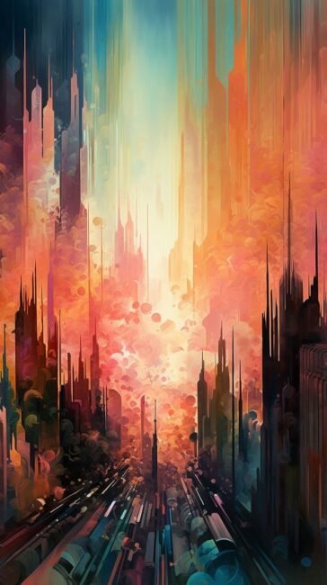 Paint City Abstract Wallpaper