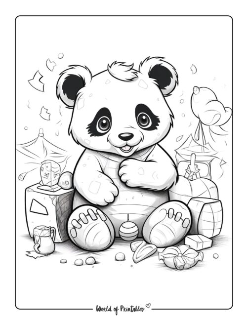 Panda Coloring Page 10