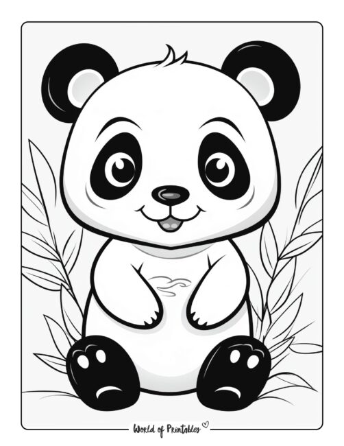 Panda Coloring Page 104