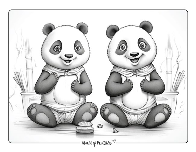 Panda Coloring Sheet 18