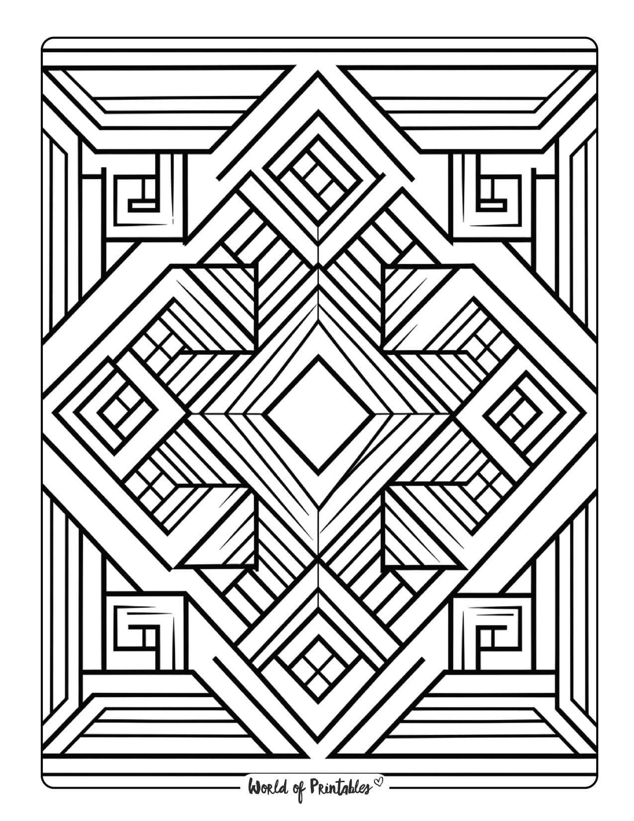 Pattern Coloring Pages - World of Printables