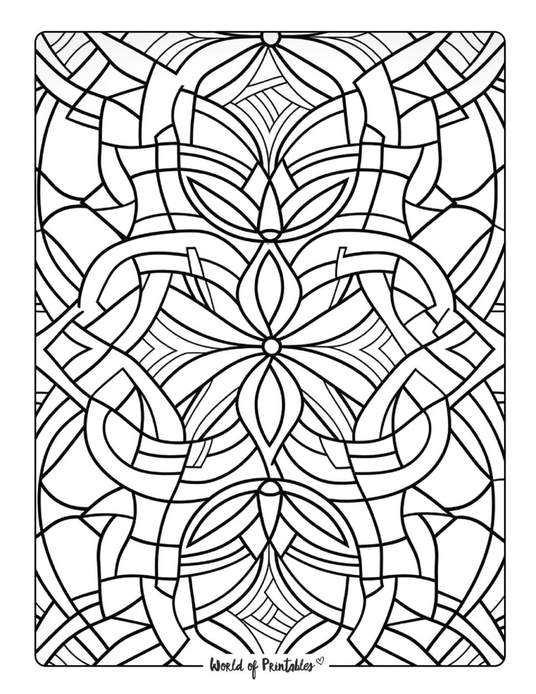 Pattern Coloring Pages World - Pattern Coloring Page 47 1050x1359 