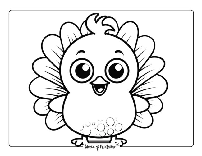 Peacock Coloring Sheet for Toddlers