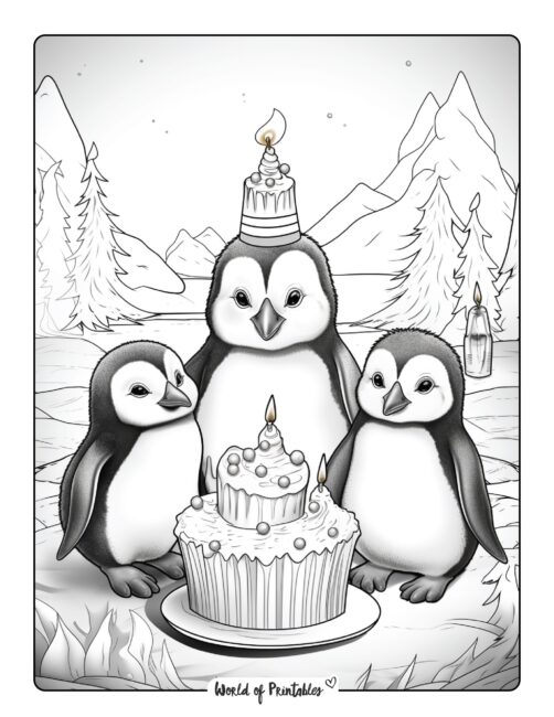 Penguin Coloring Page 26