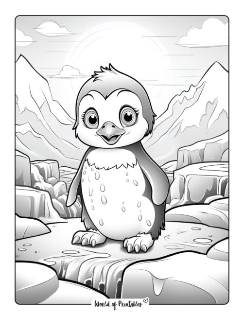 Penguin Coloring Page 46