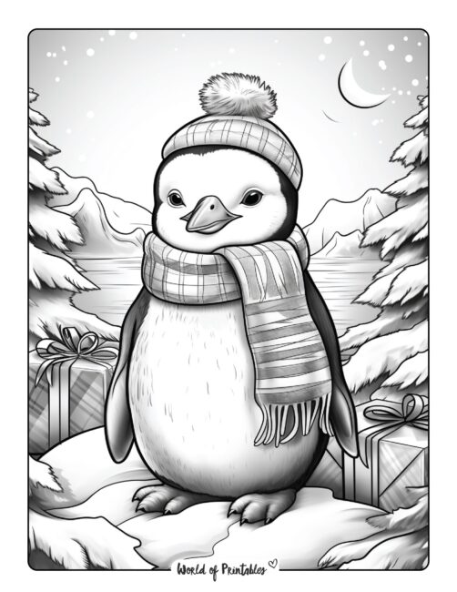 Penguin Coloring Page 9