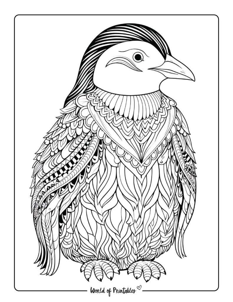 Penguin Coloring Pages For Kids &amp; Adults - World of Printables