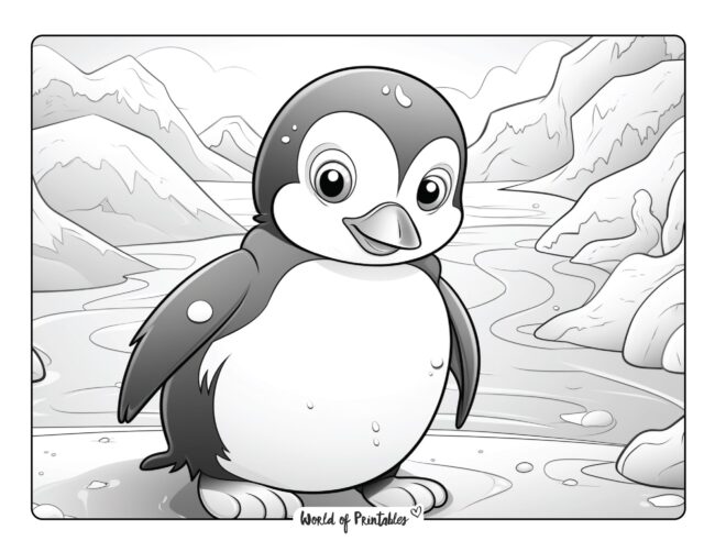 Penguin Coloring Sheet 45