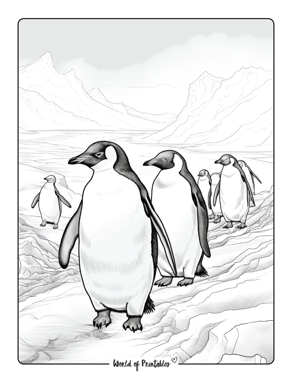 Penguin Coloring Pages For Kids & Adults - World of Printables