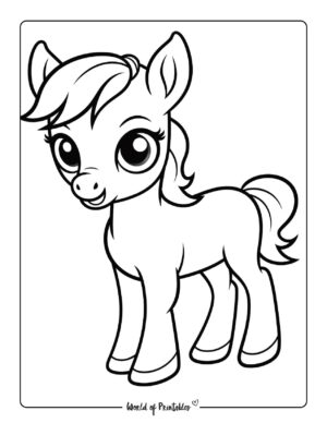 Pony Coloring Pages For Kids &amp; Adults - World of Printables