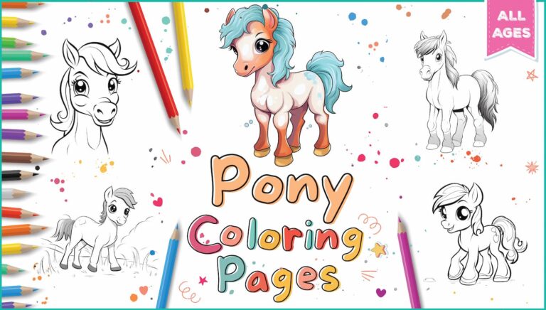 Pony Coloring Pages For Kids &amp; Adults - World of Printables
