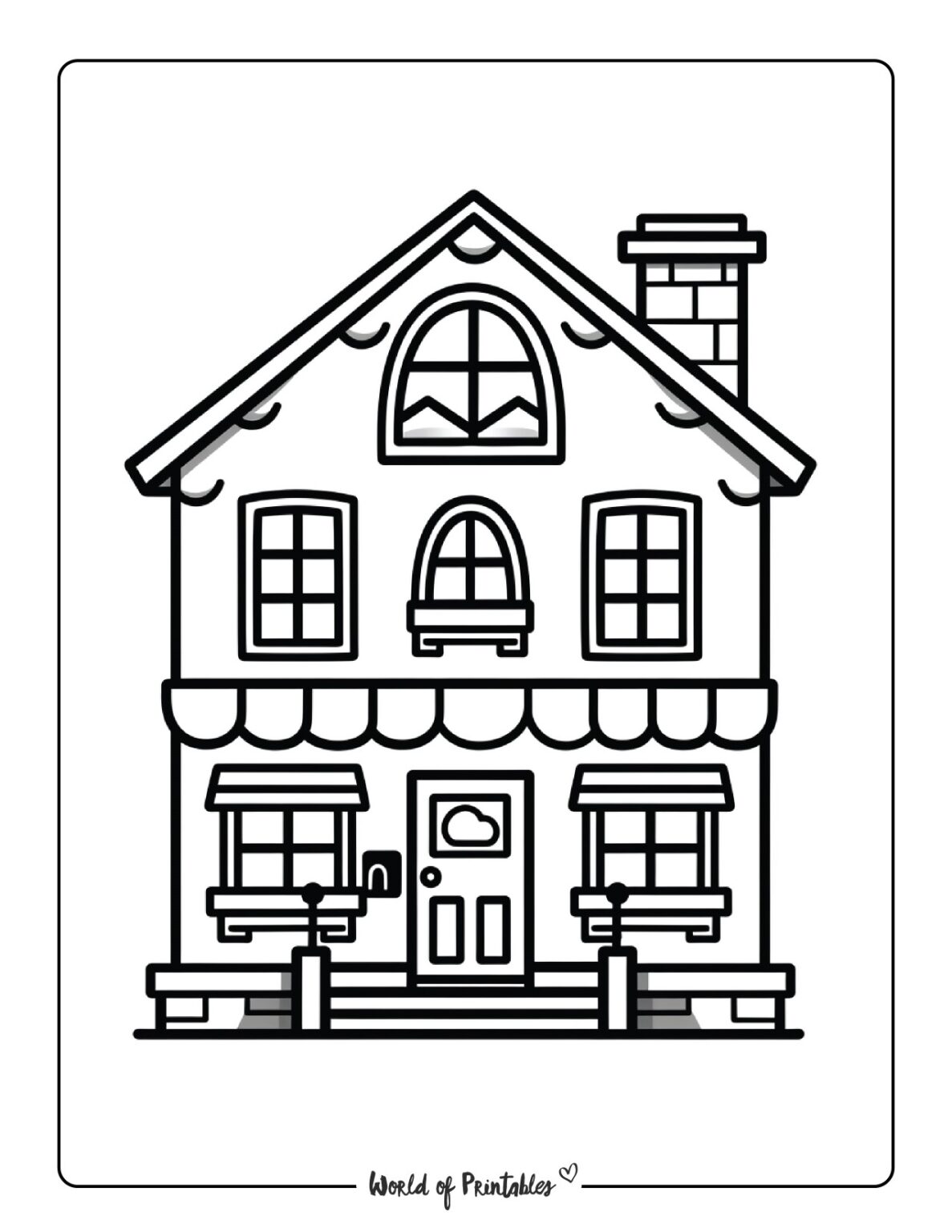 House Coloring Pages For Kids & Adults - World of Printables