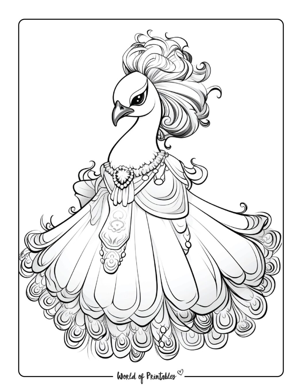 Peacock Coloring Pages World of Printables Peacock Coloring Pages World of Printables