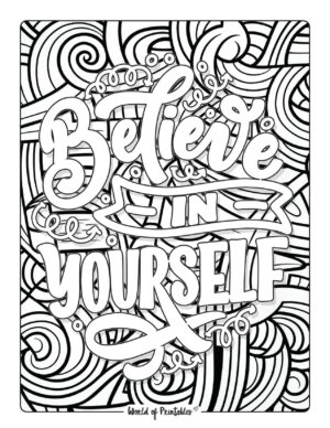 Quote Coloring Pages - World of Printables