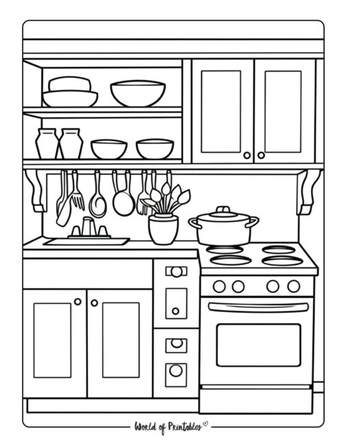 Room Coloring Page 10