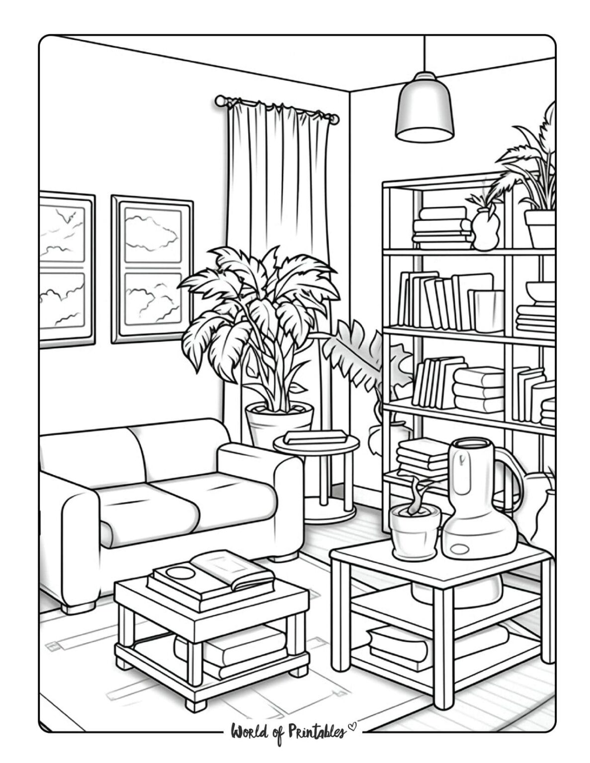 Room Coloring Pages World of Printables