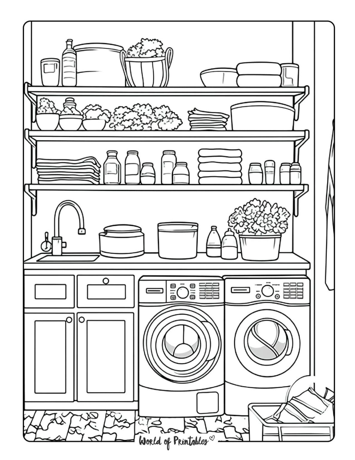 Room Coloring Pages - World of Printables