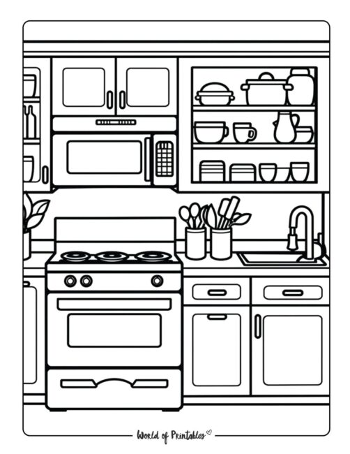 Room Coloring Page 5