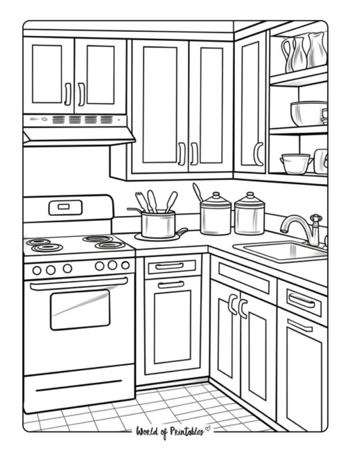 Room Coloring Page 7