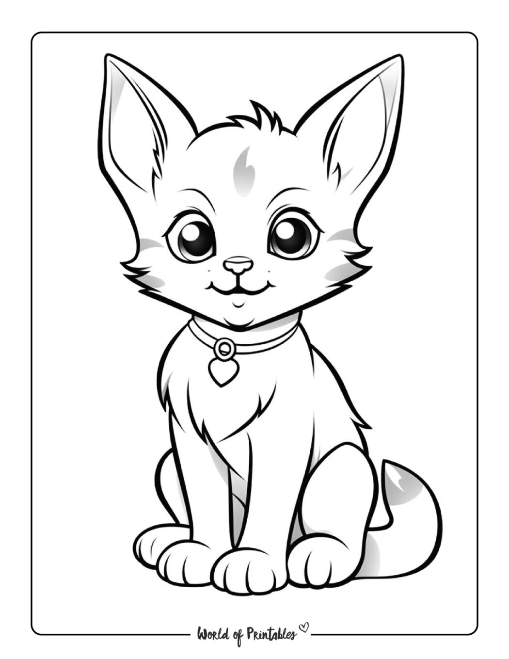 Kitten Coloring Pages World of Printables