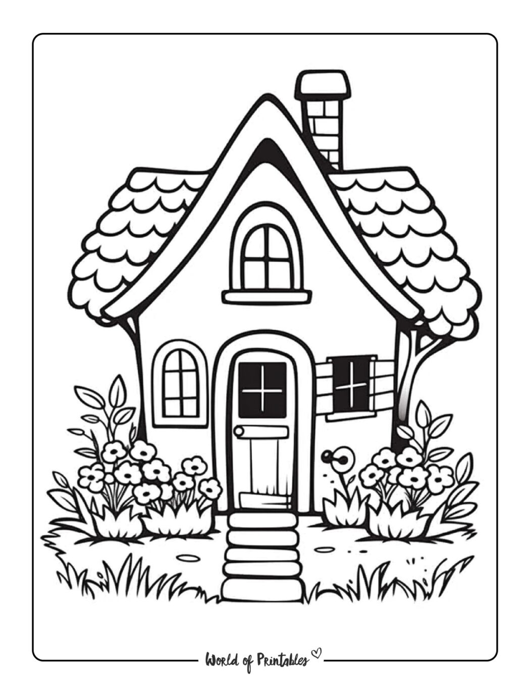 Cottage Coloring Pages Coloring Pages