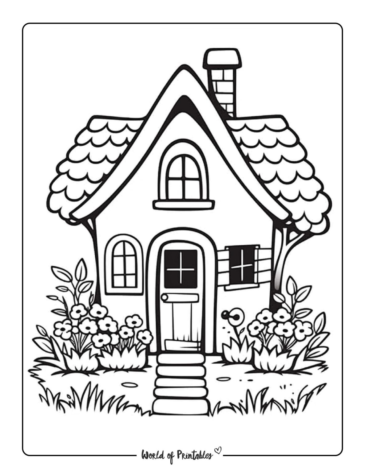 House Coloring Images For Kids